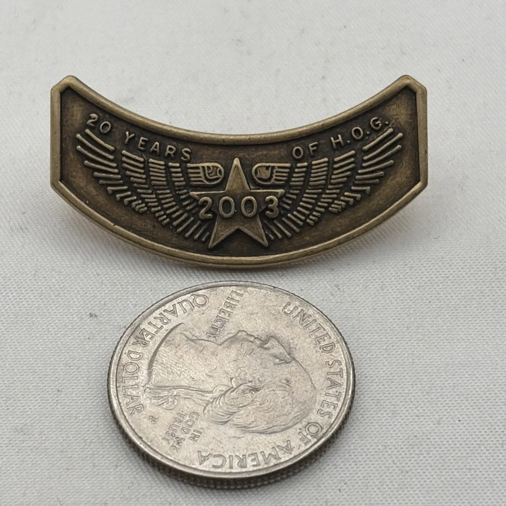 2003 Harley Owners Group Harley Davidson 20 Years H.O.G. Anniversary Lapel Pin